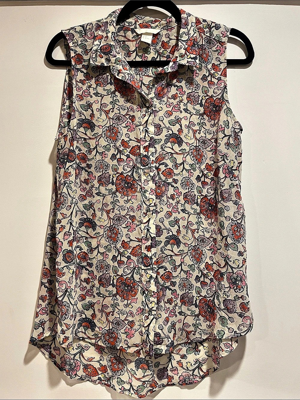 Cottagecore H&M Floral Button Front Top